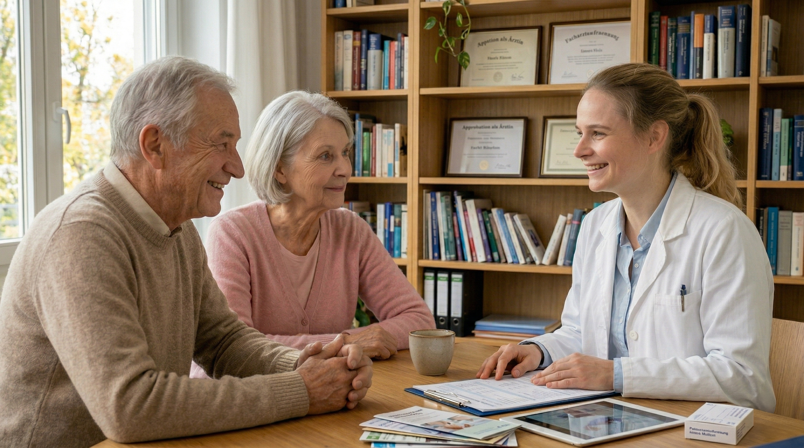 Ärztin in moderner Praxis für Infusionstherapie