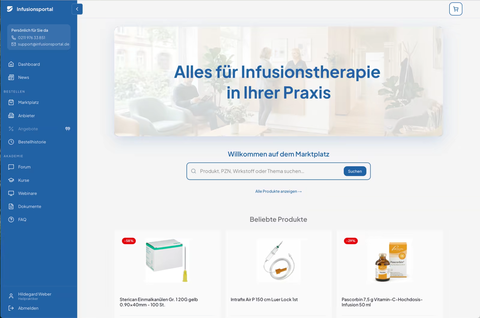 UI Screenshot Marktplatz